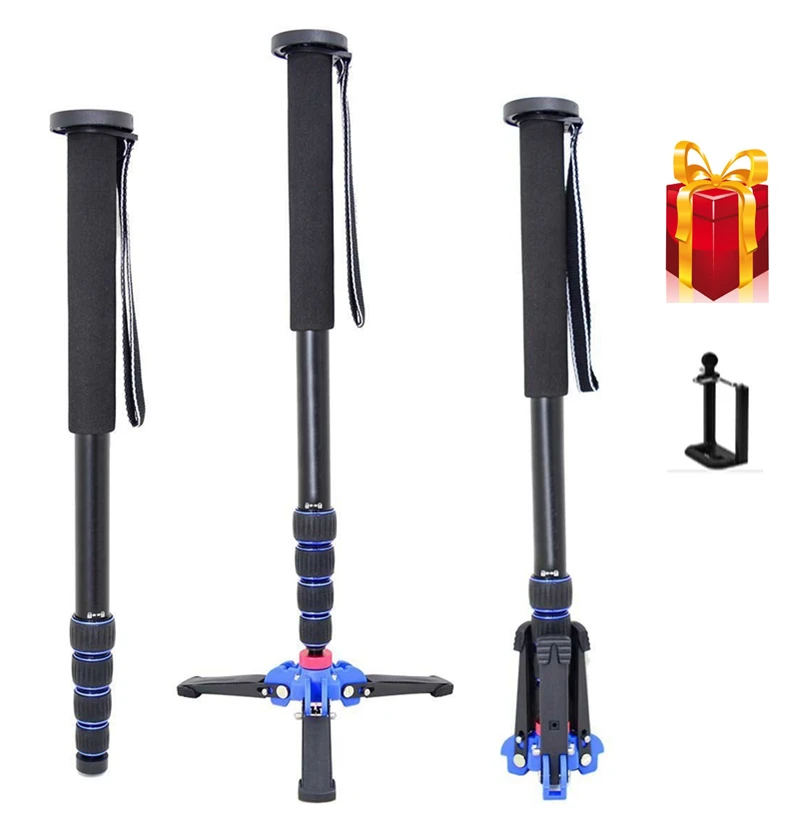 Manbily A 222 M 1 Base Tripod 1650mm Alumninum Camera Unipod Monopod Flip Lock w 3