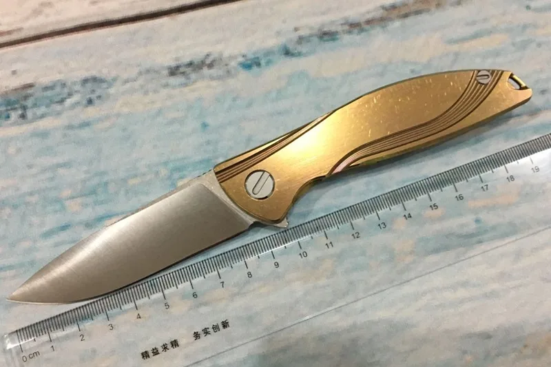 JUFULE 2017 сделанный Dmitry Sinkevich Neon Flipper складной нож D2 blade TC4 титановые походные
