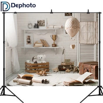

Dephoto Photography Background Newborn Baby Room Toy Traveling Case Computer Print Children Backdrops for Photo Studio