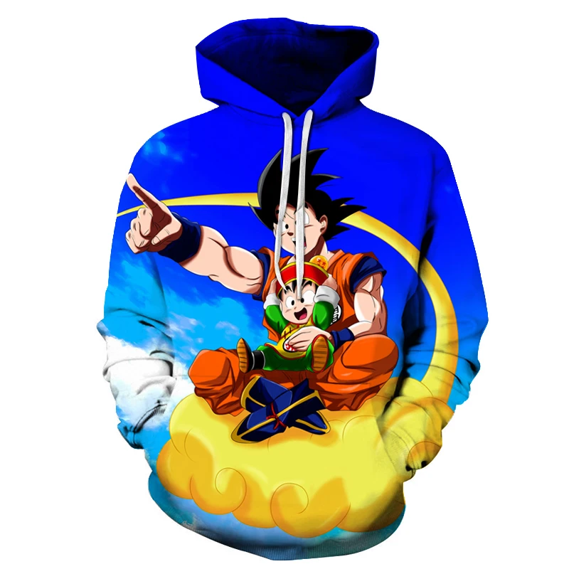 

Autumn & Winter Men's Casual Long Sleeve Sweatshirt Loose Men's Pullover Dragon Ball Wukong Father & Son 3D Print Fashion Hoodie