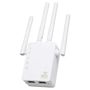

AC 1200Mbps Wireless 2.4G/5G Dual Band WiFi Repeater Router 4 High Antennas EU plug