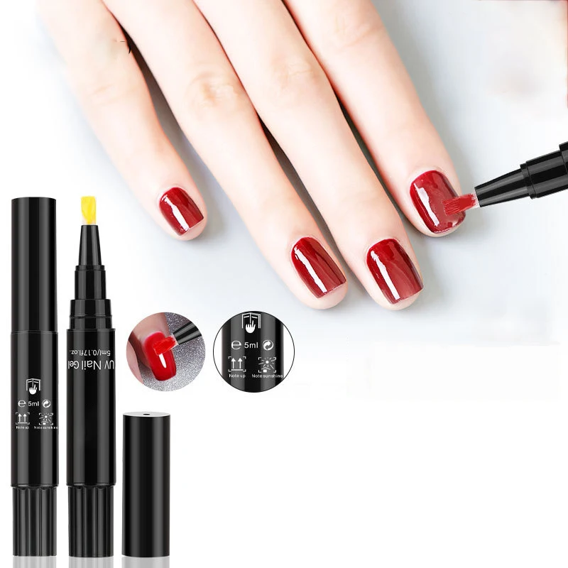 24 Цвета 3-в-1 дизайн ногтей ручка для 3d Nail Art художественного оформления лак нет