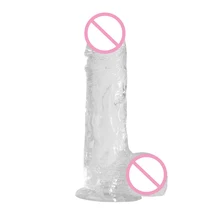 Transparent Female Realistic Dildo For Women Masturbation Silicone Prostate Massager Gay Anal Butt Plugs Adult Sex Toys Sex Shop