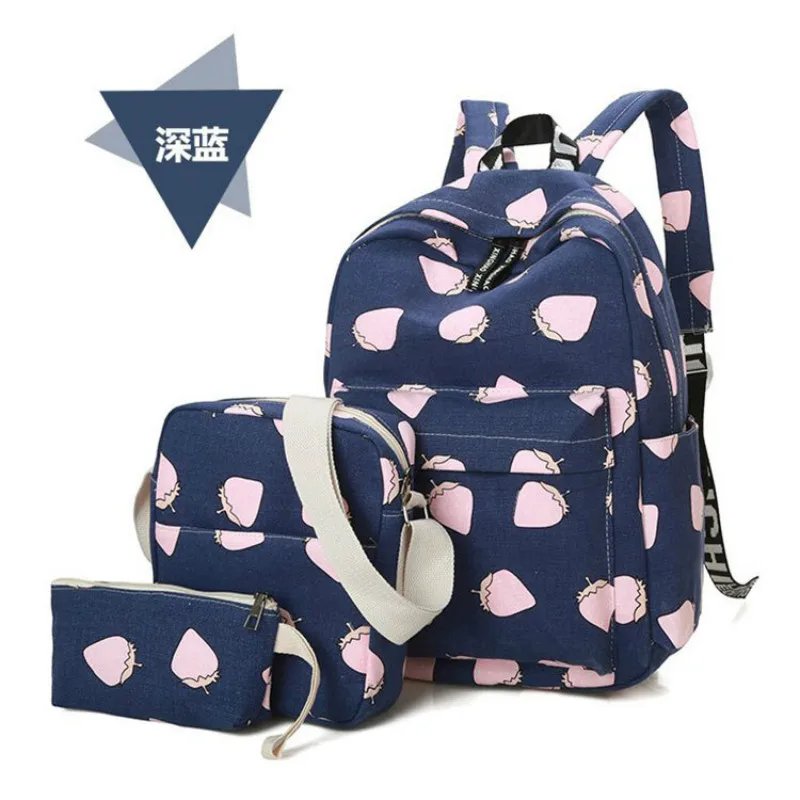 Mochila 3 шт./компл. модные женские рюкзаки Женская Повседневная дорожная сумка
