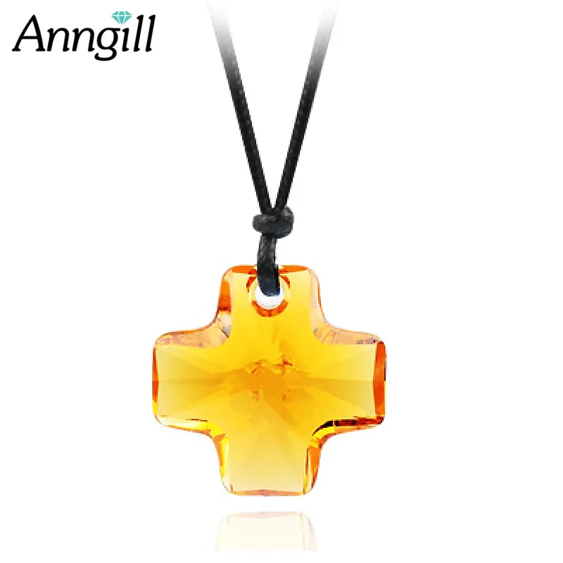 Classic Austrian Crystal Cross Pendant 