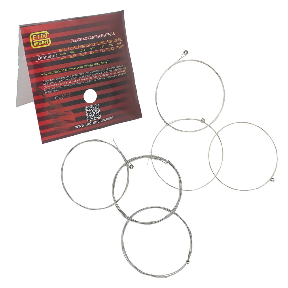

High Quality 6pcs Electric Guitar Strings String Set High Quality Steel Core Nickel Alloy Wound 1st-6th (.009-.042)