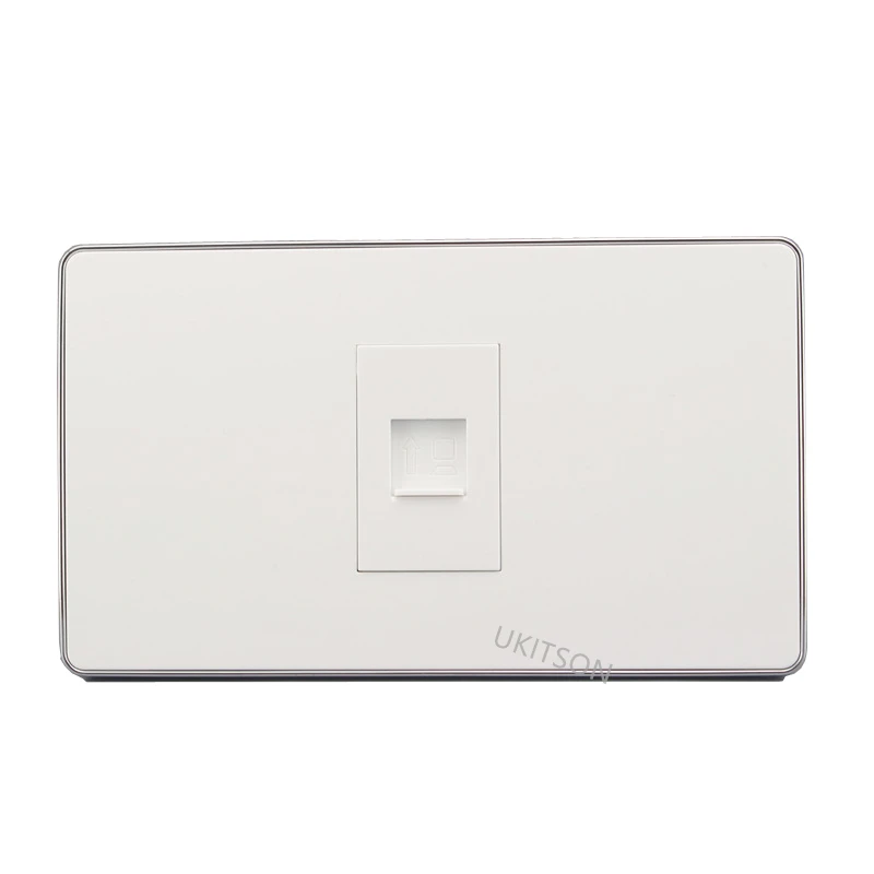 Silver Side 120mm Shield CAT6 Wall Outlet pic 3