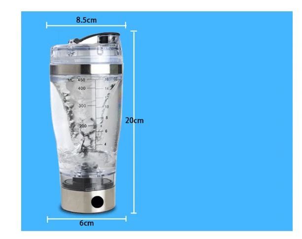 Чашка для воды с подогревом 450 мл спортивная чашка для воды молочный коктейль Электрический встряхиватель Usb зарядка Авто помешивающий спортивный чайник