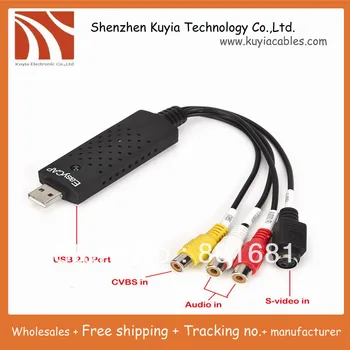 

5pcs/lot!Free shipping+New USB 2.0 Easycap dc60 tv dvd vhs video Capture adapter card Audio AV Capture