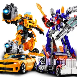 4 styles23cm Трансформеры автомобиль робот мальчик игрушка Шмель Optimus Prime пластик действие модель может собрать детский подарок игрушечные