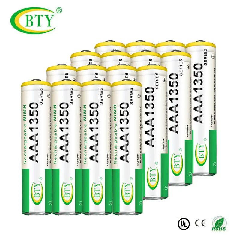 16 шт/4 шт/упаковка BTY Ni-MH аккумуляторная батарея 1350 mAh 1,2 V AAA аккумуляторная батарея 3A батареи для мыши игрушечная камера часы