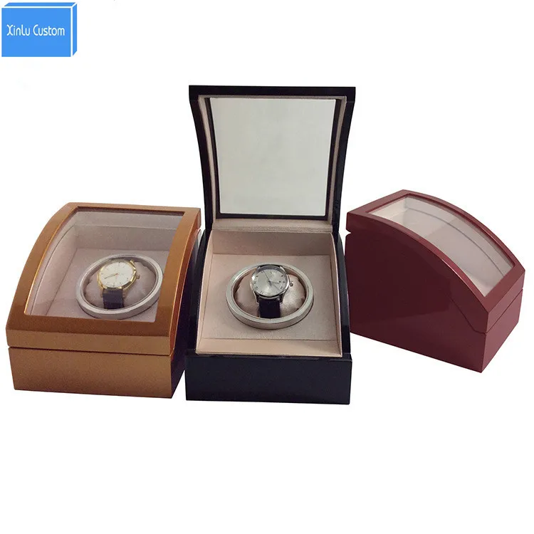 New design wood watch case watches box with Velvet inner PU leather