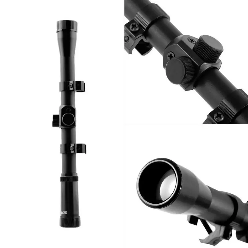 

Outdoor 1 Pcs Telescopic Hunting Air Riflescopes Scope Sniper Mounts 4x20mm Sights