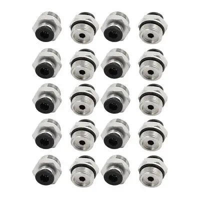 20pcs 3/8&quot PT Male Thread 6mm Push In Joint Pneumatic Connector Quick Fittings | Обустройство дома