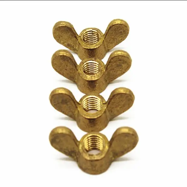 20pcs/lot M4 Brass Wing Nuts Butterfly Nuts Fastener Hand Nutin Nuts