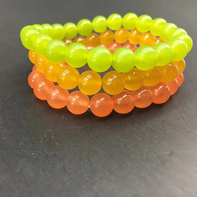 

Women 4mm 8mm 10mm opal Natural Stone yellow green Quartzs beads bracelets Strand Bracelet Jewelry Accessories Wholesale
