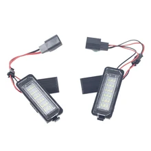 1 пара 3 W/12 V светодиодный номерной знак лампа для VW GOLF 4 5 6 7 поло 6R экстерьера автомобиля аксессуары белый лампа подсветки номерного знака