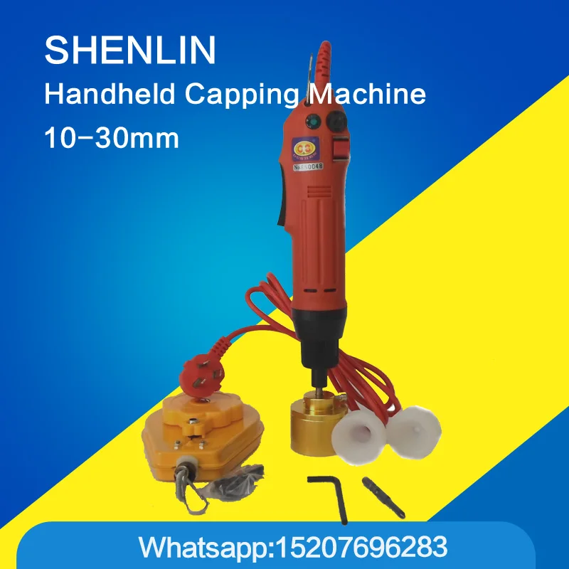 Manual Bottle Capping Machine Hand Held Cap Screwing Capper Tools Electrical Packaging Machine Cosmetic Container Capping
