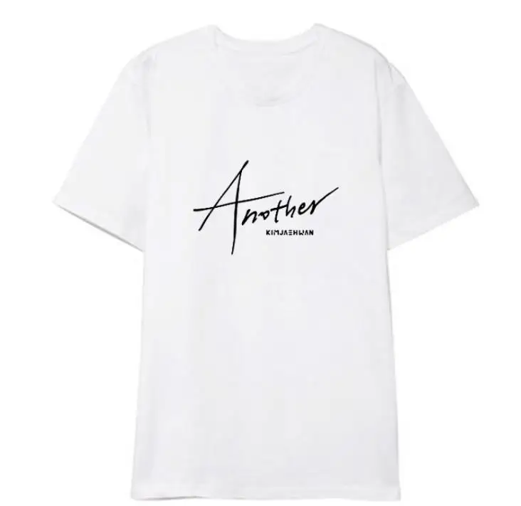 

Summer style wanna one kim jaewan another new album same printing t shirt k-pop kpop unisex o neck short sleeve t-shirt
