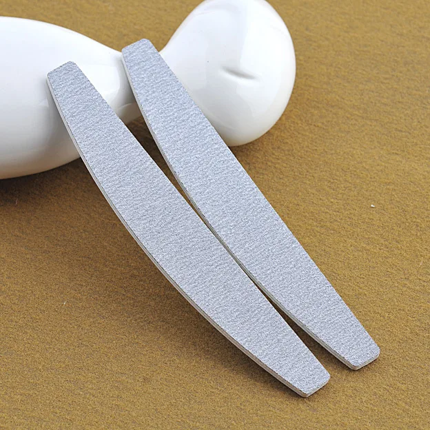 

Free Shipping 10pcs/lot Grey half moon Nail Files Sanding 100/180 for Nail Art Tips Manicure Pedicure