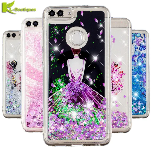 Best Price Honor 7A Pro Case on for Huawei Honor 7A Pro Cover sFor Huawei Y6 Prime 2018 Soft Silicone Butterfly Liquid Dynamic Phone Cases