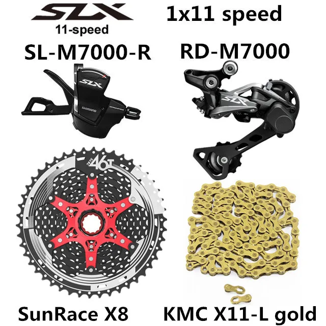 SHIMANO DEORE SLX M7000 комплект горного велосипеда MTB 1x11-Speed 46T 50T SL+ RD+ SUNSHINE+ X11.93 M7000 рычаг переключения передач задний переключатель