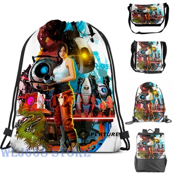 

Funny graphic print shoulder Bags women Portal 2 Single shoulder backpack travel for men Gym Bag
