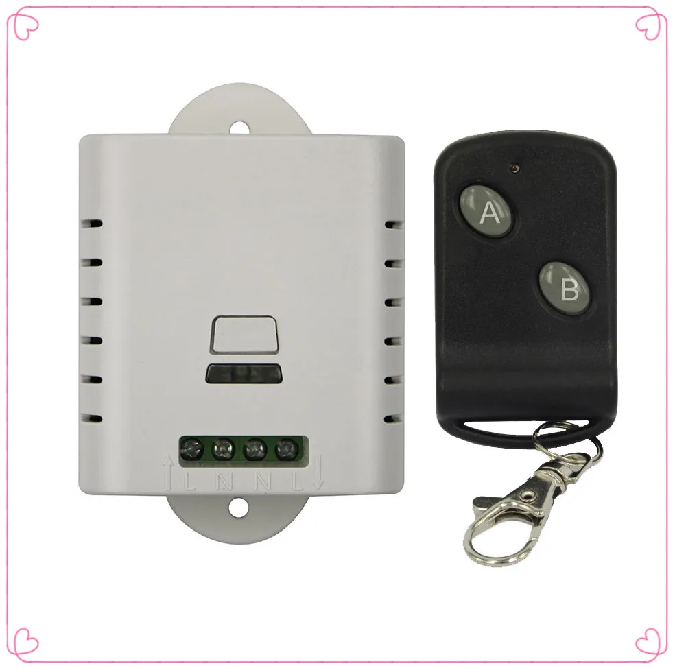 

85V 110V 120V 220V 250V 1CH Wireless Remote Control Switch Transmitter with Two-button Receiver for Appliances Gate Garage Door