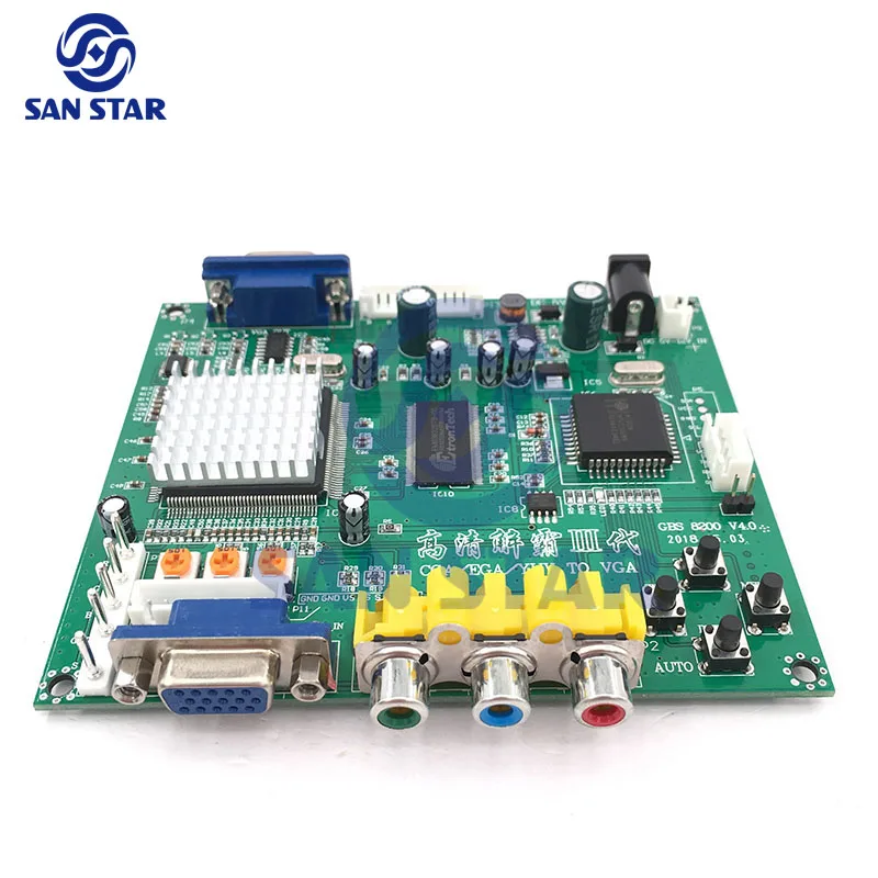 아케이드 게임 RGB/CGA/EGA/YUV To VGA HD 비디오 컨버터 보드, HD9800/GBS8200 핫 그린 보드