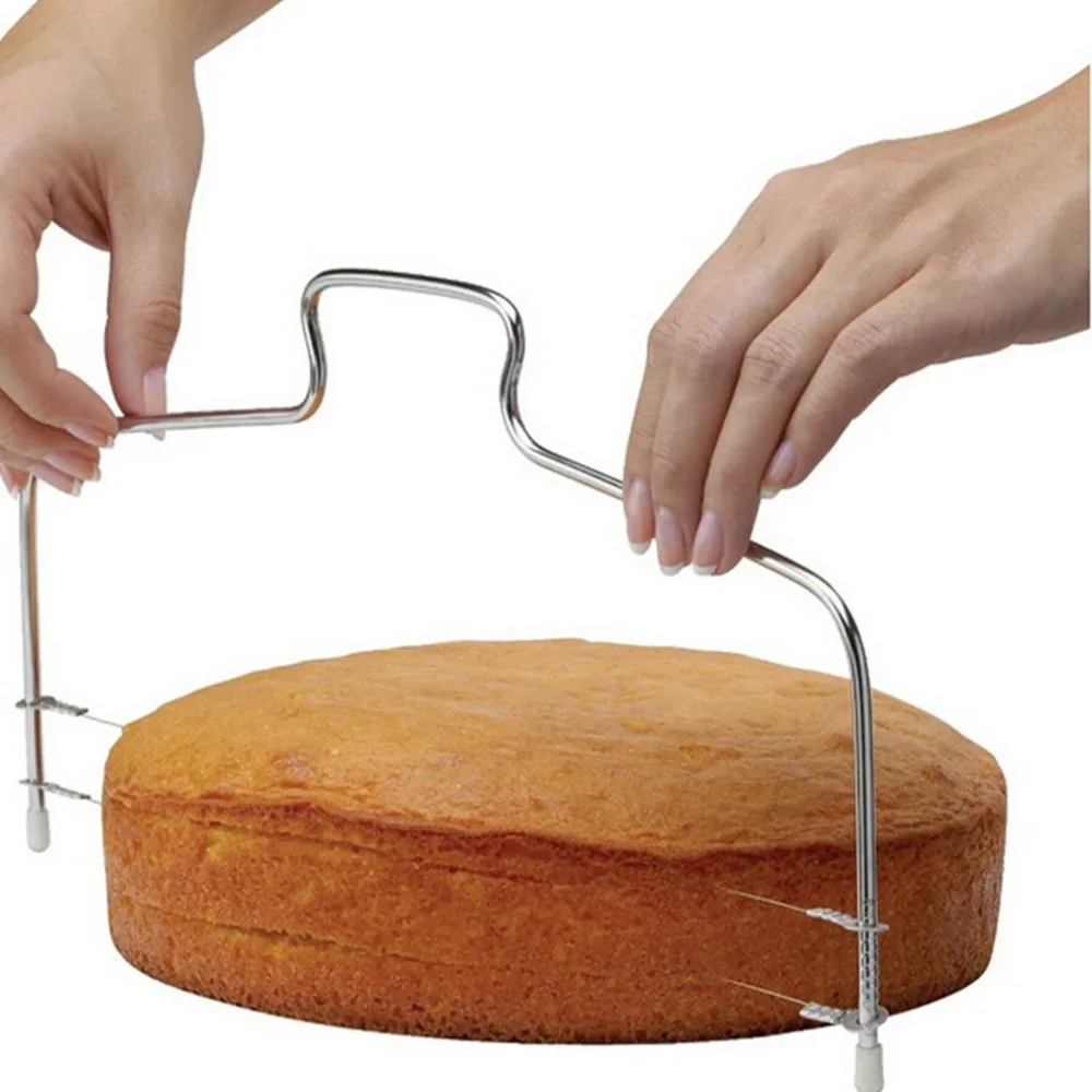 Двойная линия регулируемые металлические инструменты для торта из нержавеющей стали устройство для разрезания торта украшения формы для выпечки кухонный инструмент