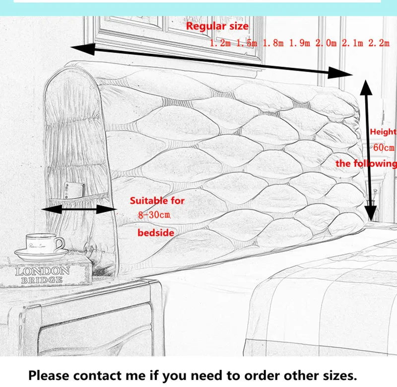 Скандинавский чехол на спинку кровати ткань изогнутая все включено кровать задняя крышка утолщенная анти-столкновения голова защитный чехол пылезащитный чехол