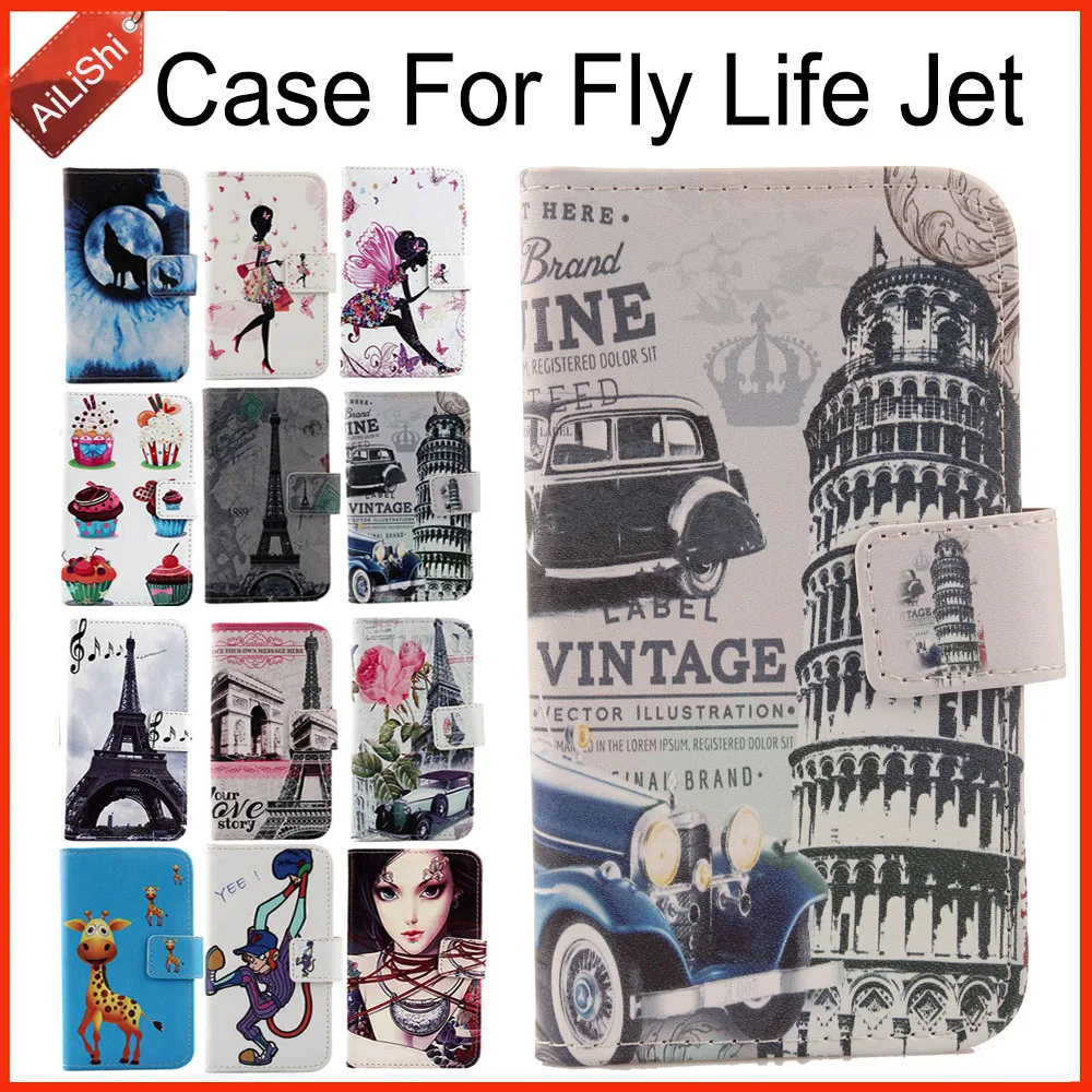 

AiLiShi Case For Fly Life Jet Luxury Flip PU Painted Leather Case Exclusive 100% Life Jet Fly Special Phone Cover Skin+Tracking