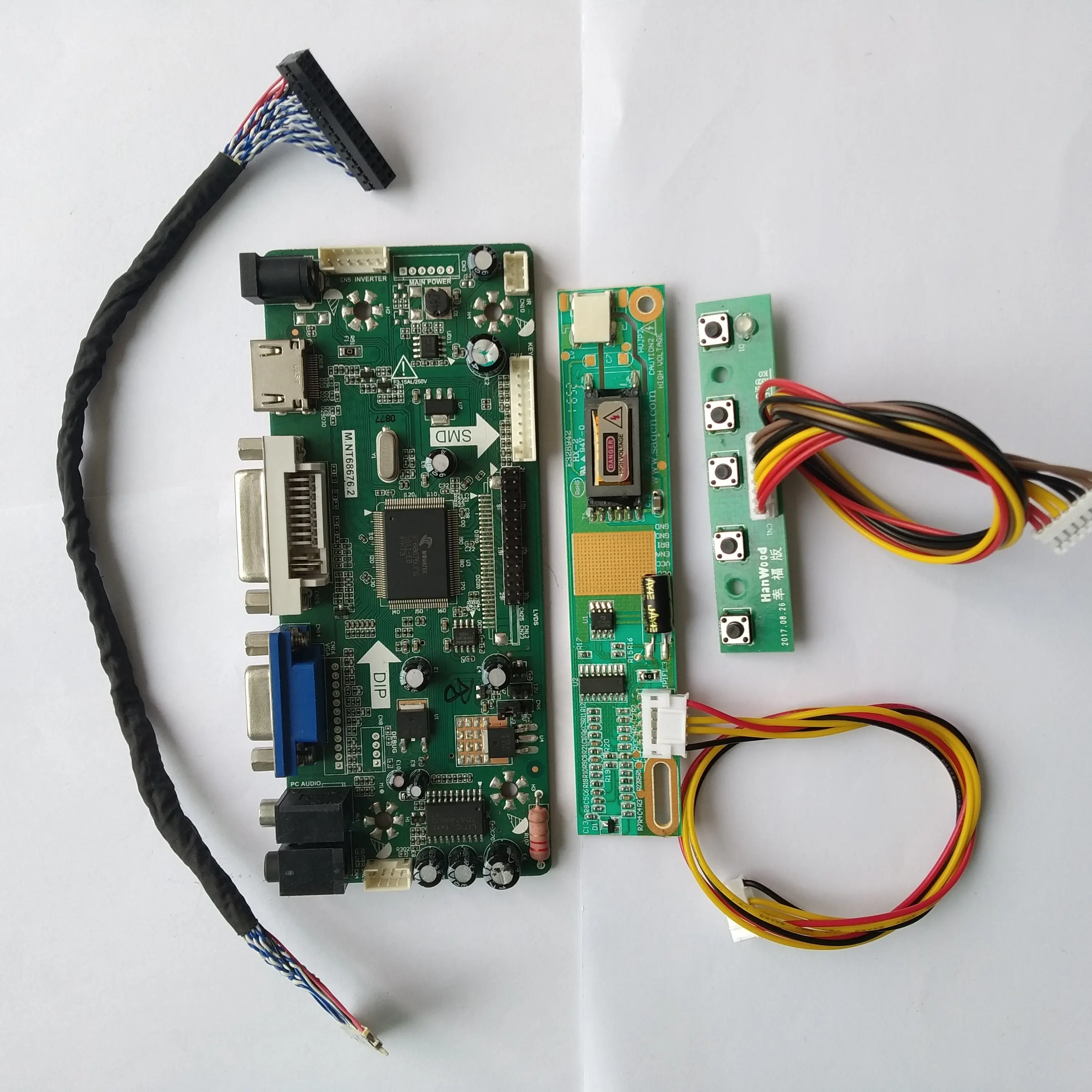 

Card VGA Controller board kit DIY LVDS M.NT68676 HDMI DVI LCD For LG screen LP154WU1-TLC1/TLC2 1920X1200 panel display