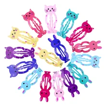 16 шт., 5 см, милые заколки для волос, детские заколки для волос, заколки с котом, кроликом, вв, заколки в форме животных, цветные заколки для маленьких девочек