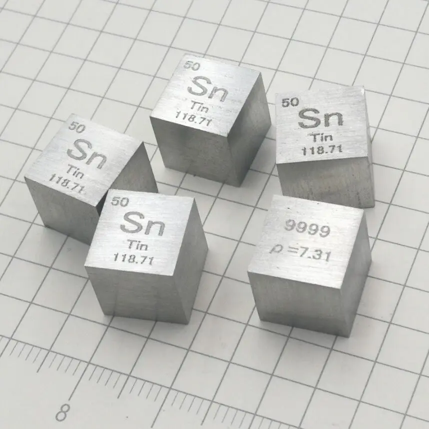 Высокая чистота оловянный металлический куб длина 10 мм случайный фенотип кубик 99.99% чистый