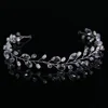 Nouveau argent bandeaux de mariée couronne de mariage diadème bandeaux accessoires de cheveux de mariée tête bijoux de mariage accessoires de cheveux ► Photo 3/6