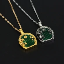 Dongsheng, el Medallón de la puerta de hadas, collar colgante de aleación Bilbo Baggins, colgante Vintage, regalo de alta calidad para Fans, joyería de película