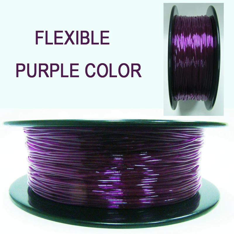 Translucent Purple 3D Printer Filament 1.75mm 1KG TPU For Print MakerBot RepRap