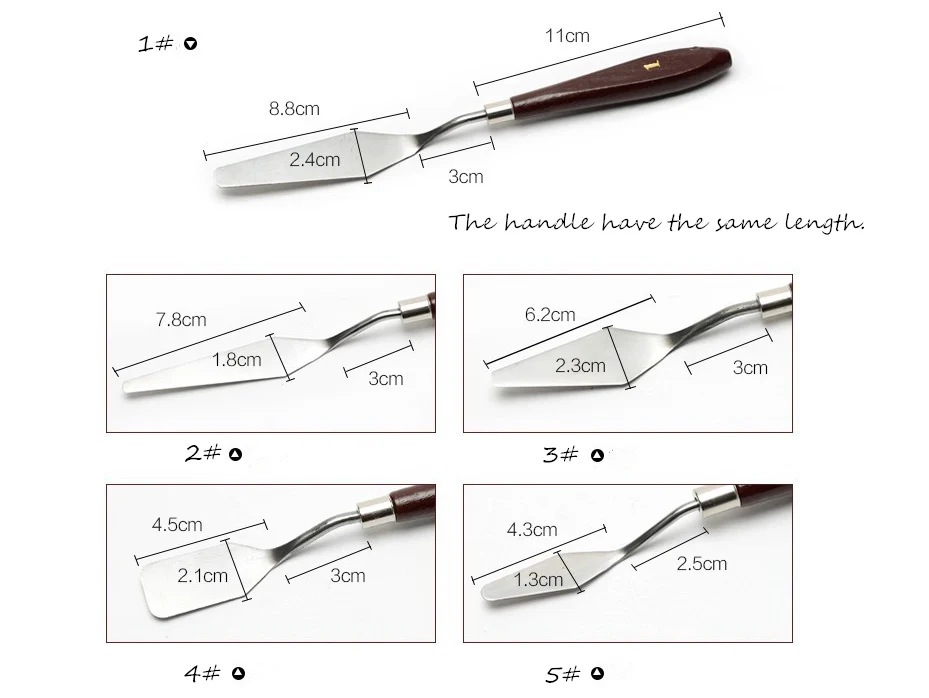5 шт./компл. профессиональные шпатель палитра Ножи Краски ing Смешивание скребок для Краски ing палитра Ножи комплект Краски товары для рукоделия