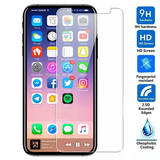

For iPhone X Tempered Glass Original 9H Protective Film Explosion-proof LCD Screen Protector For iPhone X 10