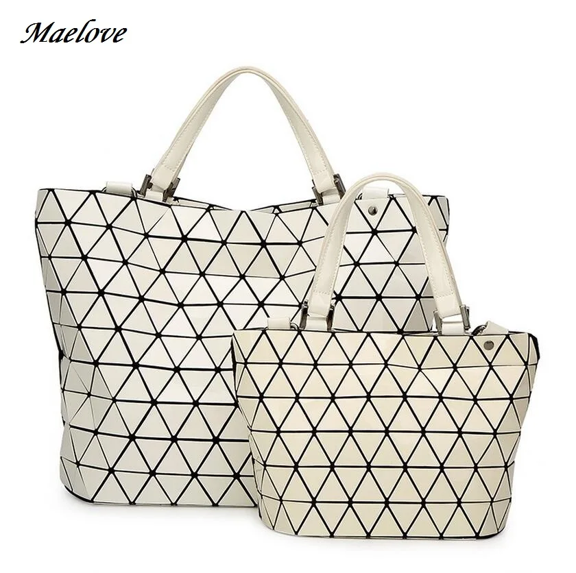 Totes para Meninas Maelove Nova Bolsa Feminina Geometria Lantejoulas Espelho Simples Dobrável Bolsas Casuais Frete Grátis 2020