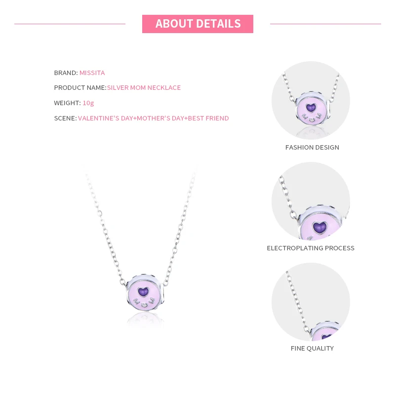 Женское романтическое колье MISSITA с надписью MOM Love Heart модное ювелирное изделие
