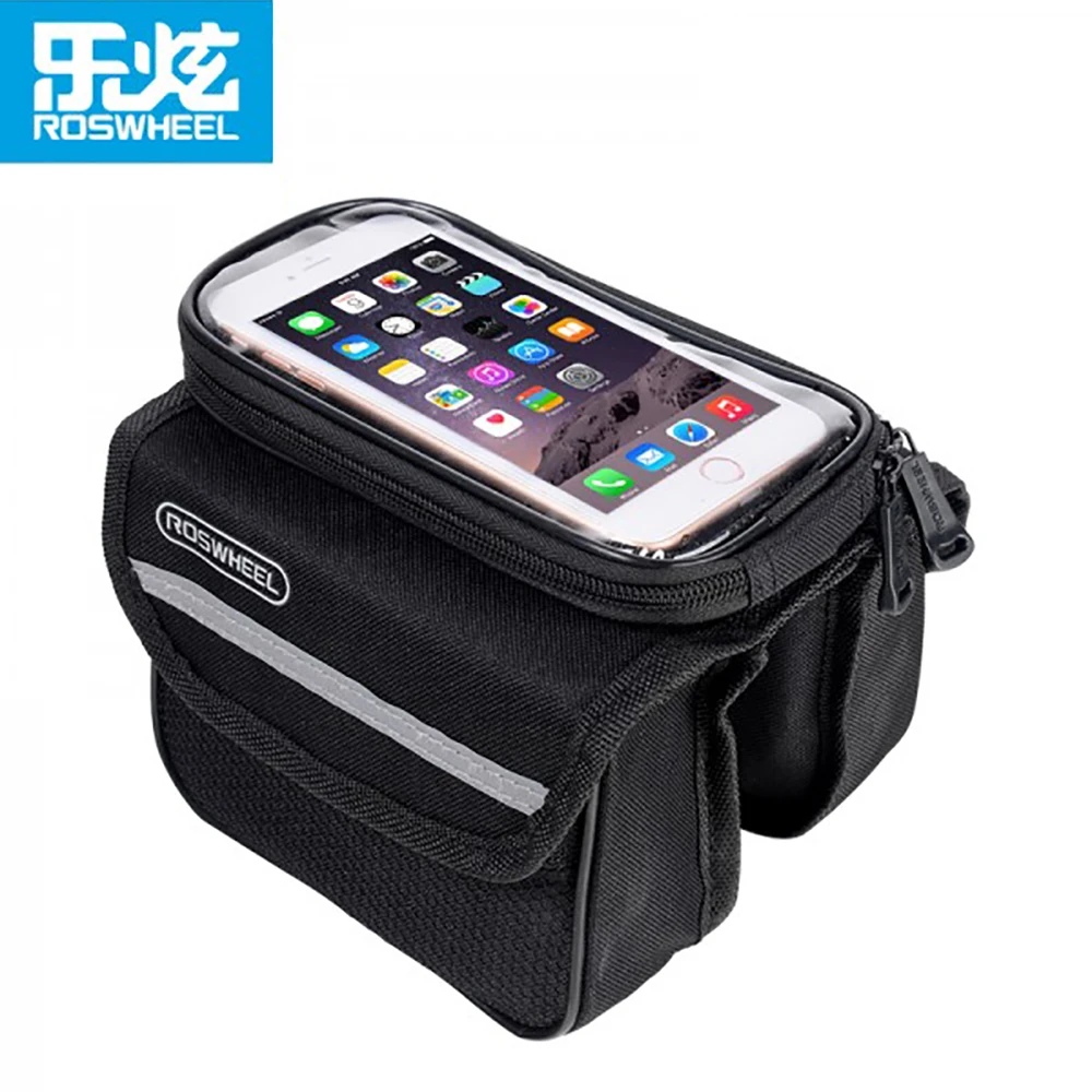 

Roswheel Bicycle Mobile Phone Bag 5.0/5.7 inch Touch Screen MTB Road Bike Top Frame Pannier Cycling Storage Bycicle Bolsa