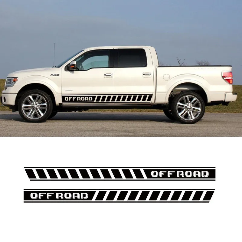 Car Styling Body Decor Sticker For Ford F-150 OFF ROAD Graphics Door Side Skirt Stripes Exterior Customized Vinyl Decal (11)