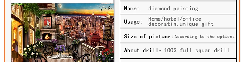 new york evening sweet home decor wall sticker by rhinestone sewing mosaic pattern diamond painting diy cross stitch embroidery1099_02