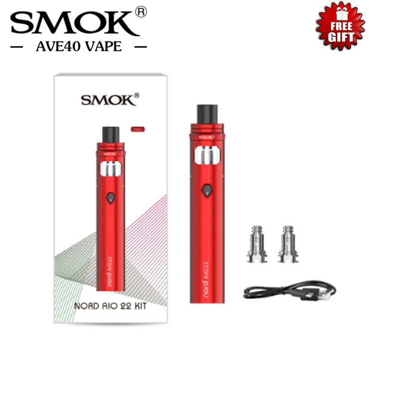 Электронные сигареты все в одном комплект SMOK Nord AIO 19/Aio 22 Start Kit 1300/2000 mah Feel MTL vaping