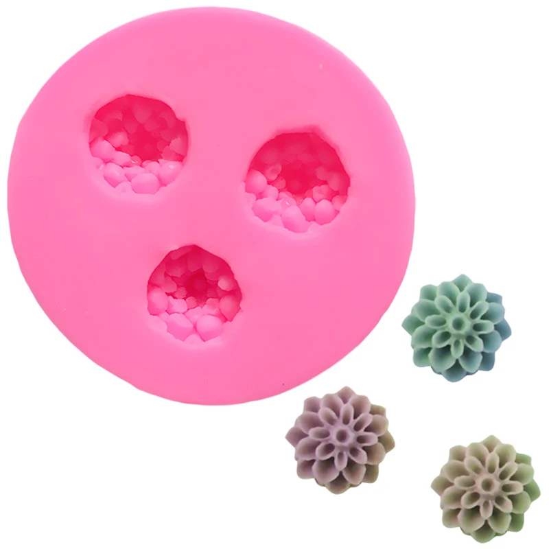 

Chrysanthemum Modeling Soap Flower Mold Cake Decoration Ferramenta Fondant Decor Forma De Bolo Silicone Flower Silicone Mold For