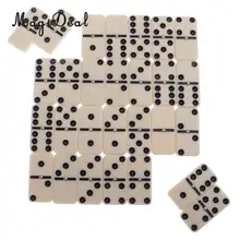 MagiDeal двойные шесть домино набор из 28 Традиционные настольные дорожные игры игрушки пластиковая коробка для друзей семьи вечерние игрушки