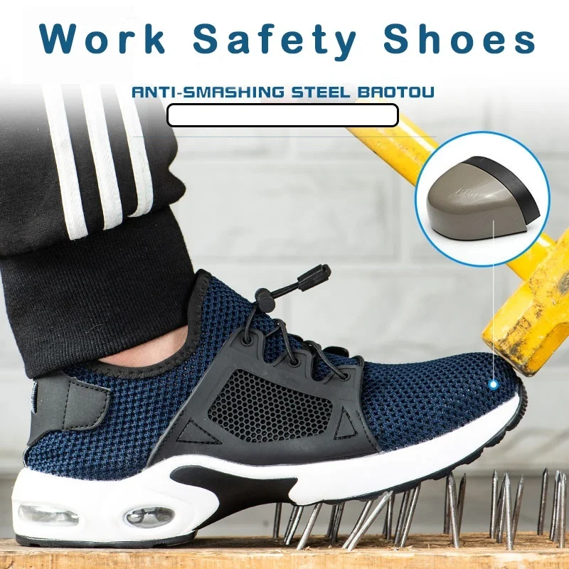 

Hohner Men's Fashion Safety Steel Toe Shoes Breathable Anti-smashing Puncture Proof Work Outdoor Protective Shoes Plus 36-48