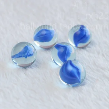 

Free shipping 100pcs/lot 16mm Blue marbles jump chess ball core glass beads marbles
